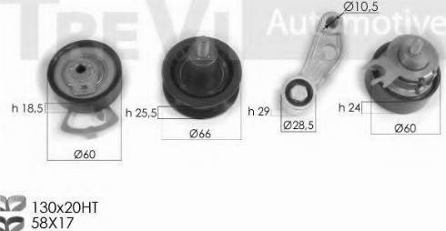 Trevi Automotive KD1288 - Комплект зубчатого ремня ГРМ autospares.lv