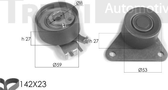 Trevi Automotive KD1234 - Комплект зубчатого ремня ГРМ autospares.lv