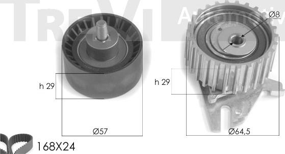 Trevi Automotive KD1232 - Комплект зубчатого ремня ГРМ autospares.lv