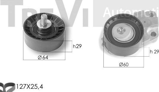 Trevi Automotive KD1279 - Комплект зубчатого ремня ГРМ autospares.lv