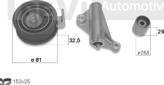 Trevi Automotive KD1276 - Комплект зубчатого ремня ГРМ autospares.lv