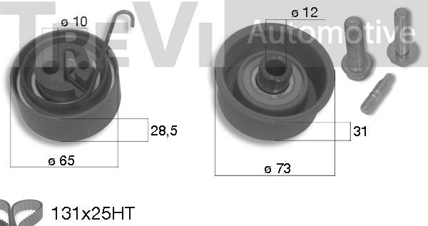 Trevi Automotive KD1270 - Комплект зубчатого ремня ГРМ autospares.lv