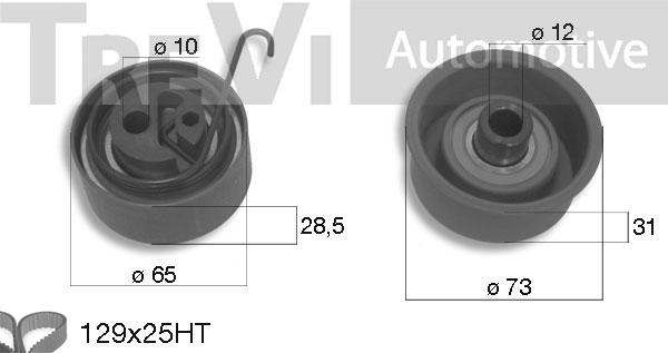 Trevi Automotive KD1271 - Комплект зубчатого ремня ГРМ autospares.lv