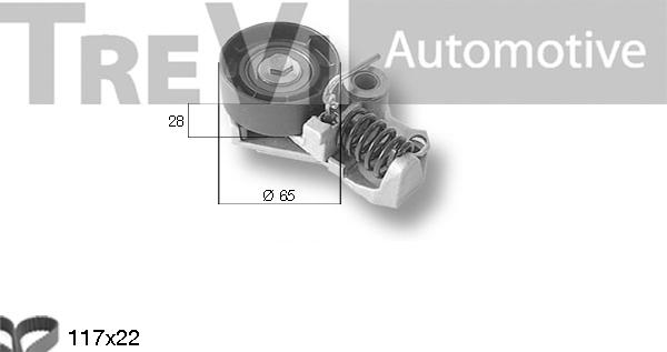 Trevi Automotive KD1278 - Комплект зубчатого ремня ГРМ autospares.lv