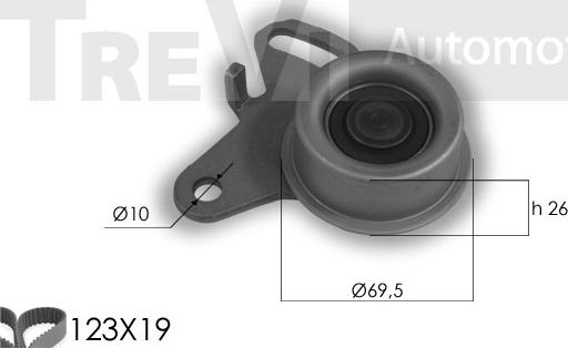 Trevi Automotive KD1272 - Комплект зубчатого ремня ГРМ autospares.lv