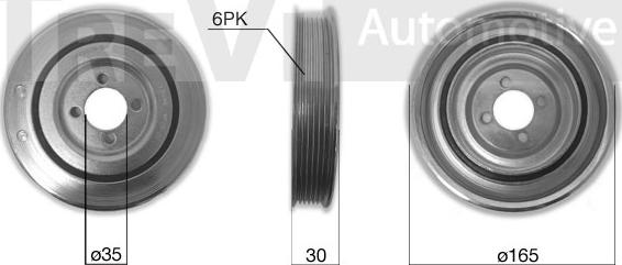 Trevi Automotive PC1014 - Шкив коленчатого вала autospares.lv