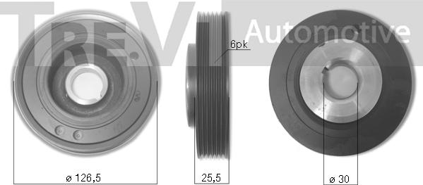 Trevi Automotive PC1080 - Шкив коленчатого вала autospares.lv