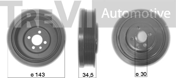 Trevi Automotive PC1036 - Шкив коленчатого вала autospares.lv