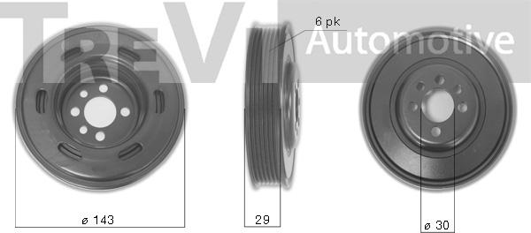 Trevi Automotive PC1077 - Шкив коленчатого вала autospares.lv