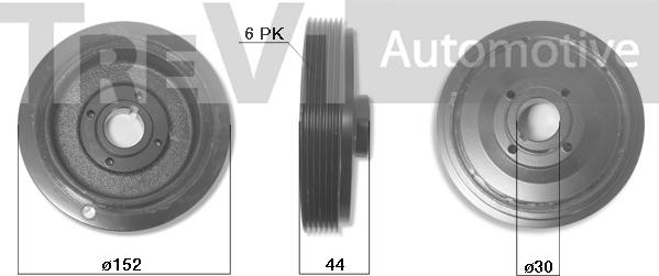 Trevi Automotive PC1292 - Шкив коленчатого вала autospares.lv