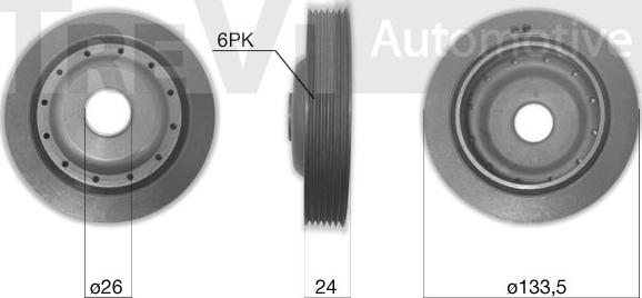 Trevi Automotive PC1219 - Шкив коленчатого вала autospares.lv