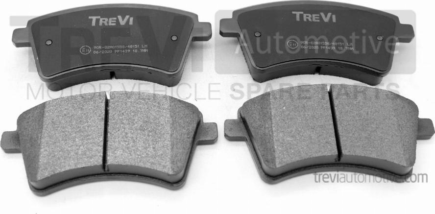 Trevi Automotive PF1439 - Тормозные колодки, дисковые, комплект autospares.lv