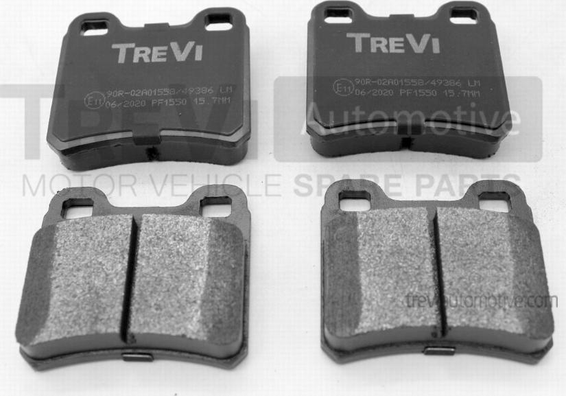 Trevi Automotive PF1550 - Тормозные колодки, дисковые, комплект autospares.lv