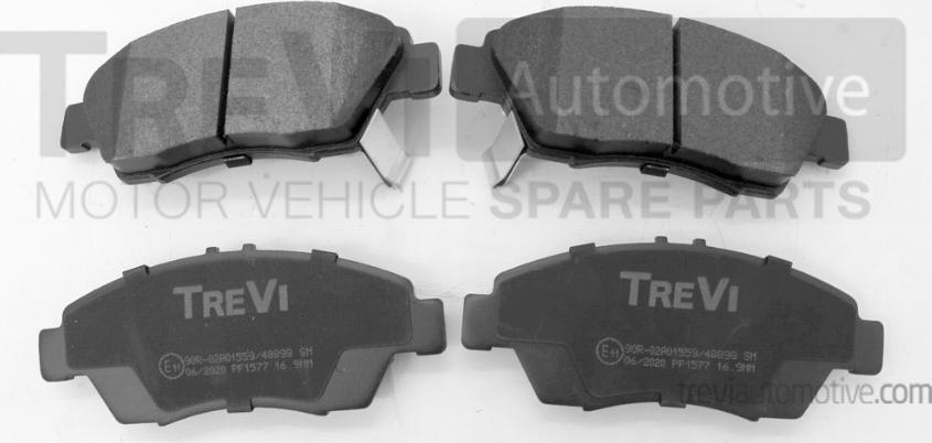 Trevi Automotive PF1577 - Тормозные колодки, дисковые, комплект autospares.lv