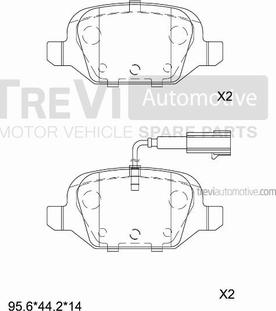 Trevi Automotive PF1066 - Тормозные колодки, дисковые, комплект autospares.lv