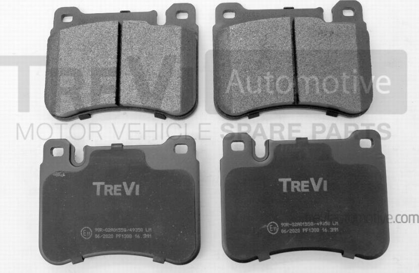 Trevi Automotive PF1308 - Тормозные колодки, дисковые, комплект autospares.lv