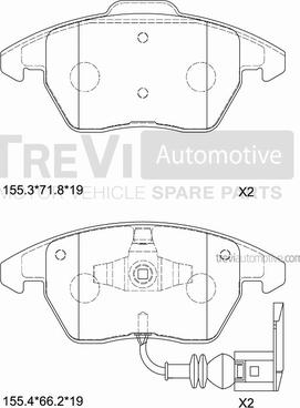 WXQP 42870 - Тормозные колодки, дисковые, комплект autospares.lv