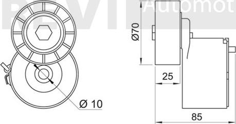 Trevi Automotive TA1938 - Натяжитель, поликлиновый ремень autospares.lv