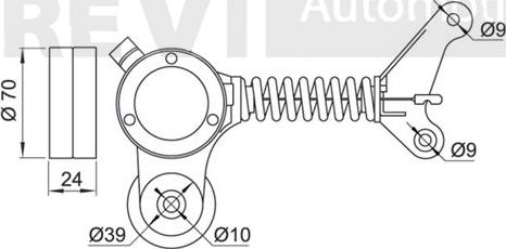 Trevi Automotive TA1556 - Натяжитель, поликлиновый ремень autospares.lv