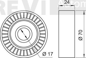 Trevi Automotive TA1566 - Ролик, поликлиновый ремень autospares.lv