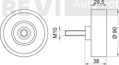 Trevi Automotive TA1505 - Ролик, поликлиновый ремень autospares.lv