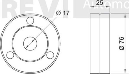 Trevi Automotive TA1500 - Ролик, поликлиновый ремень autospares.lv