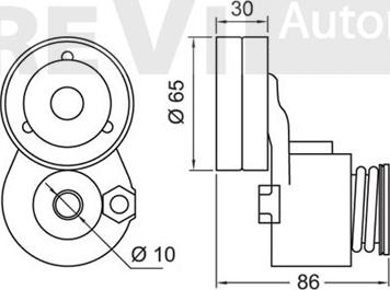 Trevi Automotive TA1572 - Натяжитель, поликлиновый ремень autospares.lv