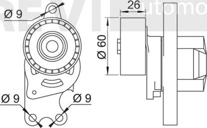 Trevi Automotive TA1694 - Натяжитель, поликлиновый ремень autospares.lv