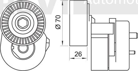 Trevi Automotive TA1600 - Натяжитель, поликлиновый ремень autospares.lv