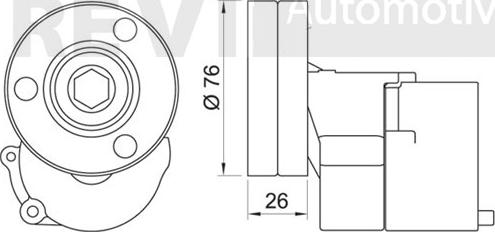 Trevi Automotive TA1674 - Натяжитель, поликлиновый ремень autospares.lv