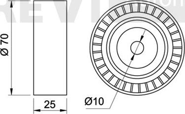 Trevi Automotive TA1048 - Ролик, поликлиновый ремень autospares.lv