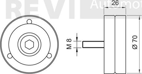 Trevi Automotive TA1196 - Ролик, поликлиновый ремень autospares.lv