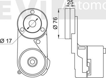 Trevi Automotive TA1898 - Натяжитель, поликлиновый ремень autospares.lv