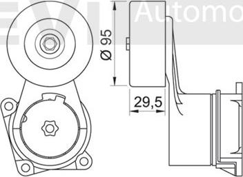 Trevi Automotive TA1843 - Натяжитель, поликлиновый ремень autospares.lv