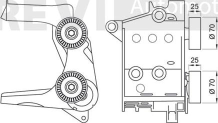 Trevi Automotive TA1836 - Натяжитель, поликлиновый ремень autospares.lv