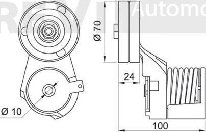 Trevi Automotive TA1246 - Натяжитель, поликлиновый ремень autospares.lv