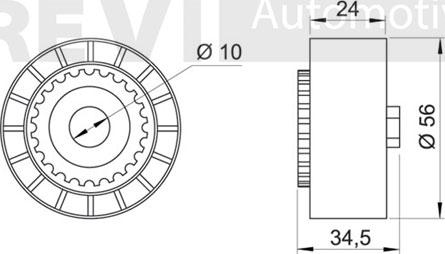 Trevi Automotive TA1204 - Ролик, поликлиновый ремень autospares.lv