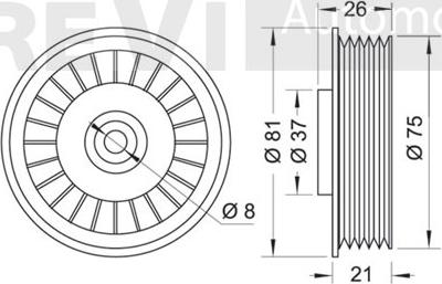 Trevi Automotive TA1201 - Ролик, поликлиновый ремень autospares.lv