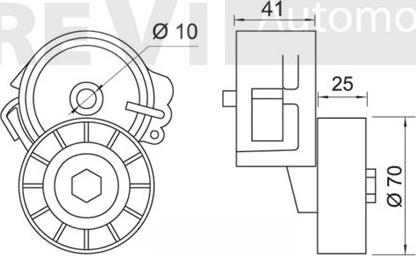 Trevi Automotive TA1219 - Натяжитель, поликлиновый ремень autospares.lv