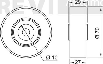 Trevi Automotive TA1284 - Ролик, поликлиновый ремень autospares.lv