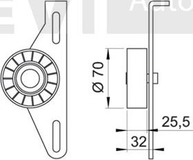 Trevi Automotive TA1276 - Ролик, поликлиновый ремень autospares.lv