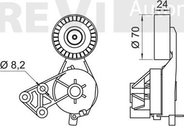 Trevi Automotive TA1750 - Натяжитель, поликлиновый ремень autospares.lv