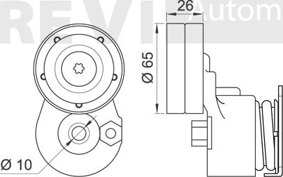 Trevi Automotive TA2048 - Натяжитель, поликлиновый ремень autospares.lv