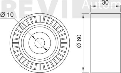 Trevi Automotive TA2055 - Ролик, поликлиновый ремень autospares.lv