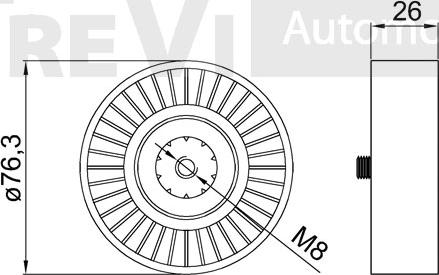 Trevi Automotive TA2071 - Ролик, поликлиновый ремень autospares.lv