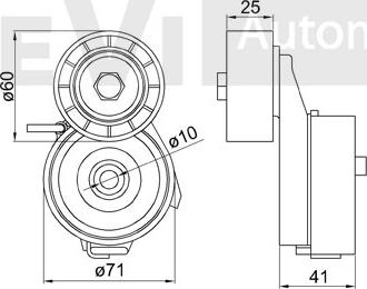 Trevi Automotive TA2149 - Натяжитель, поликлиновый ремень autospares.lv