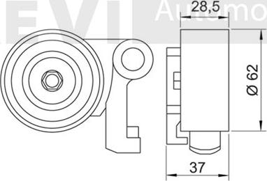 Trevi Automotive TD1405 - Натяжной ролик, зубчатый ремень ГРМ autospares.lv