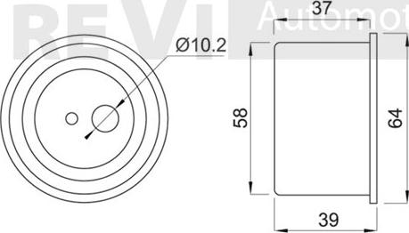 Trevi Automotive TD1436 - Натяжной ролик, зубчатый ремень ГРМ autospares.lv