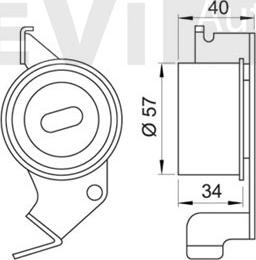 Trevi Automotive TD1432 - Натяжной ролик, зубчатый ремень ГРМ autospares.lv