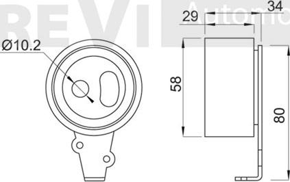 Trevi Automotive TD1422 - Натяжной ролик, зубчатый ремень ГРМ autospares.lv